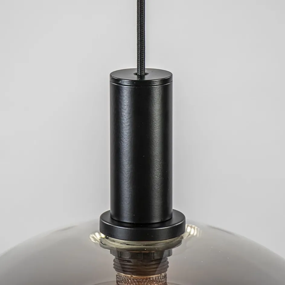Hanglamp Chandra 1L zwart + glas 40cm>Straluma Online