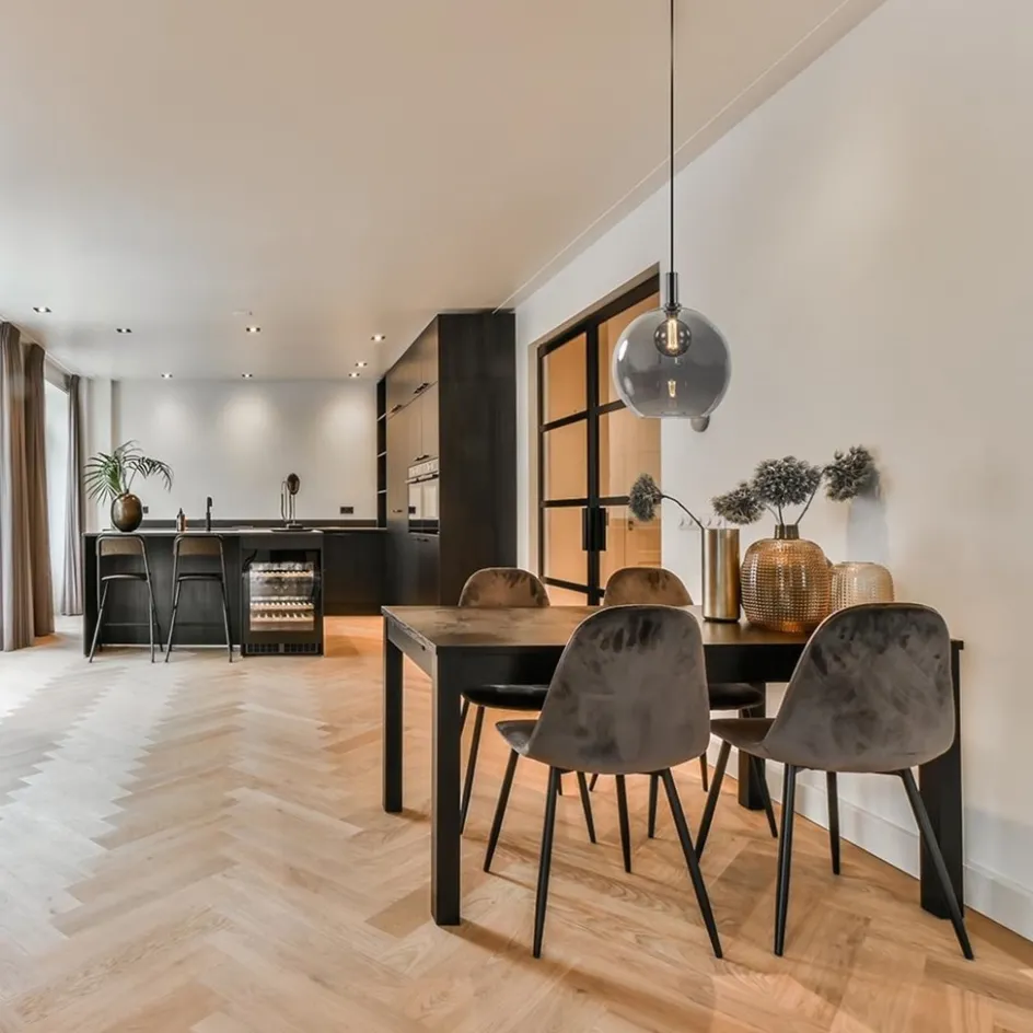 Hanglamp Chandra 1L zwart + glas 40cm>Straluma Online