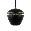 Hanglamp Claire 1L zwart/matgoud>Straluma
