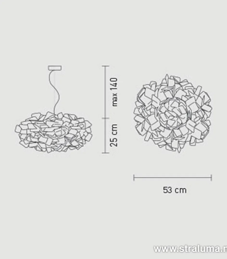 Hanglamp Clizia 53cm fumé>Straluma Online