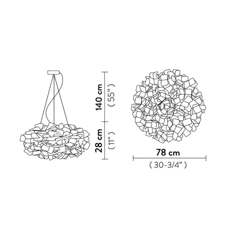 Hanglamp Clizia zwart 78cm>Straluma