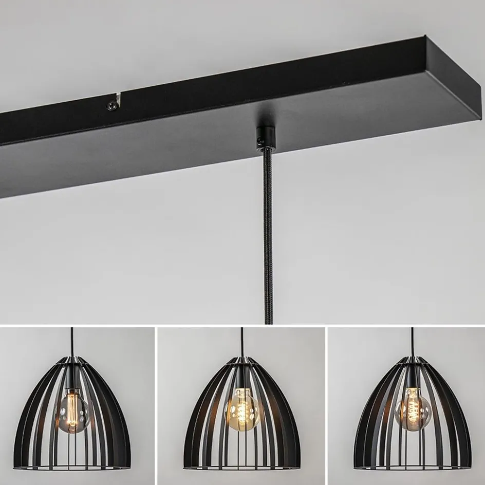 Hanglamp Dean 3-lichts zwart>Straluma