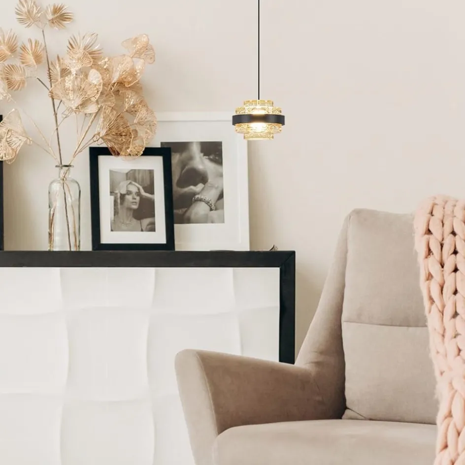 Hanglamp Dynasty 1L zwart/amber>Straluma Best