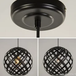 Hanglamp Emma bol zwart 50cm></noscript>Straluma Outlet