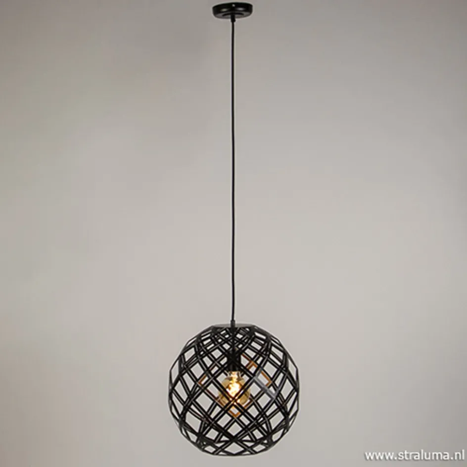 Hanglamp Emma bol zwart 40cm>Straluma Clearance