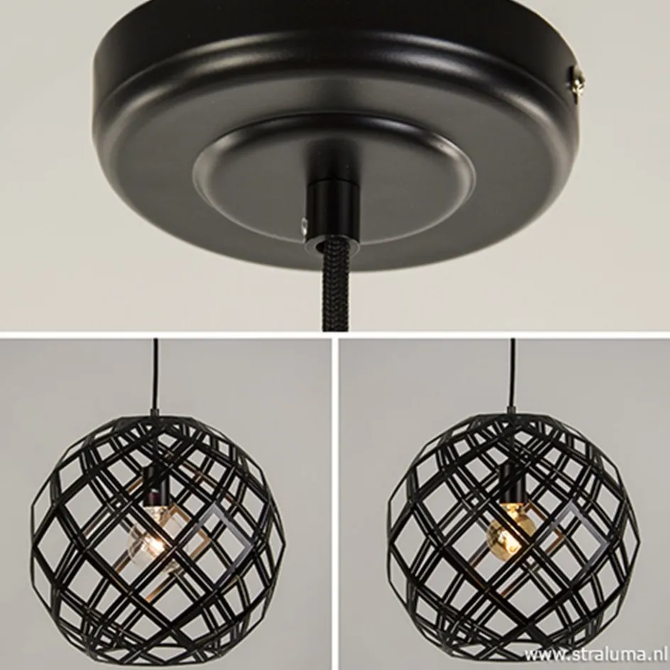 Hanglamp Emma bol zwart 40cm>Straluma Clearance