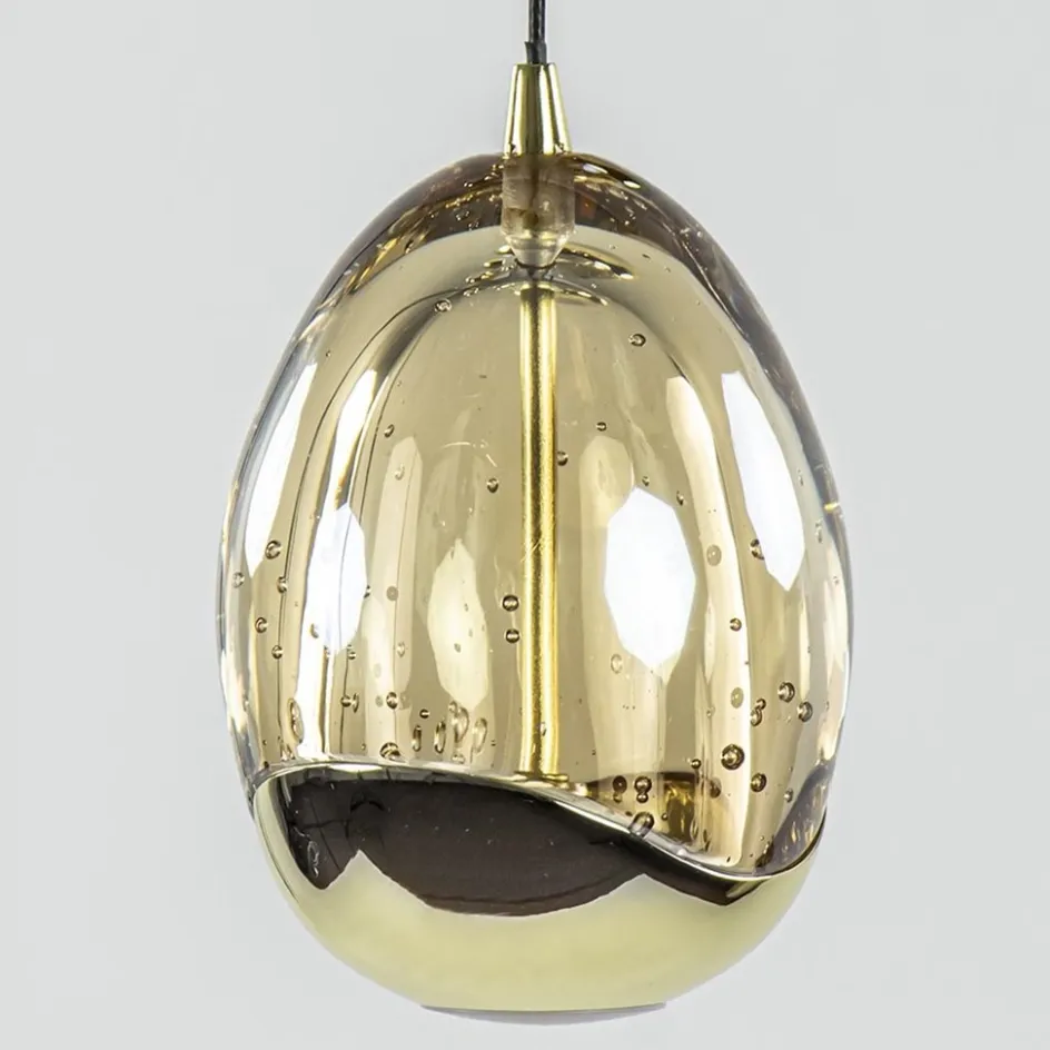 Hanglamp Golden Egg 5L rond zwart/goud>Straluma Discount