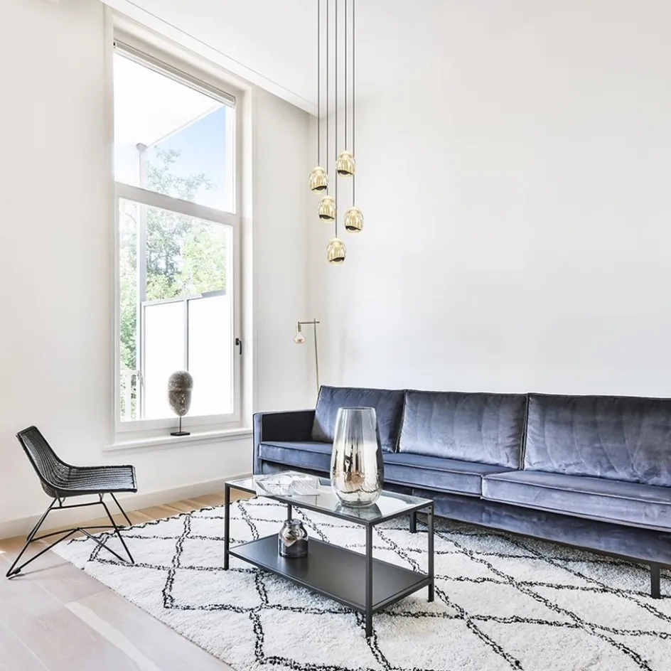 Hanglamp Golden Egg 5L rond zwart/goud>Straluma Discount