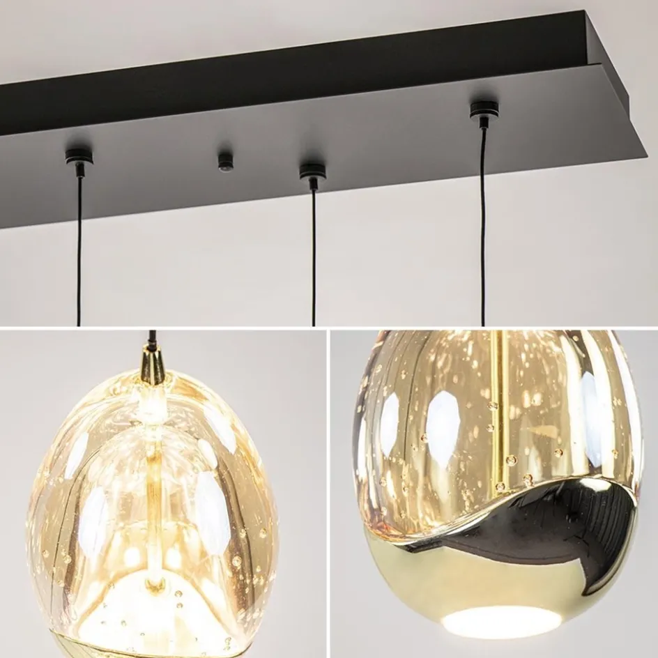 Hanglamp Golden Egg 8L zwart/goud>Straluma Sale