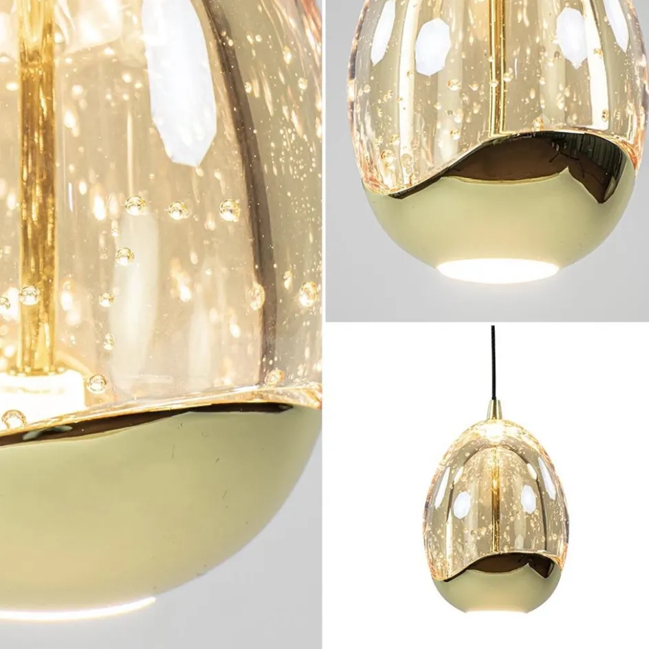 Hanglamp Golden Egg 1L zwart/goud>Straluma Sale