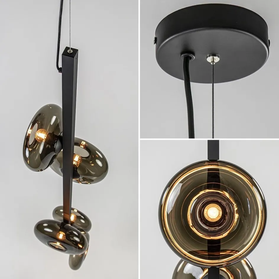 Hanglamp Hoseki verticaal zwart/smoke>Straluma Outlet