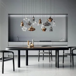 Hanglamp Italiaans design retro smoke glas inclusief LED><noscript><img width=