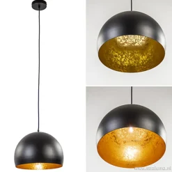 Hanglamp Jaicey bol zwart/goud><noscript><img width=