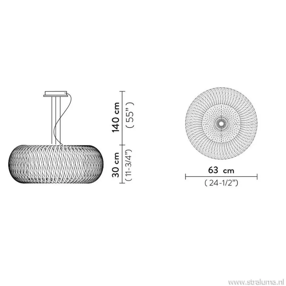 Hanglamp Kalatos zwart/goud 63cm>Straluma Sale