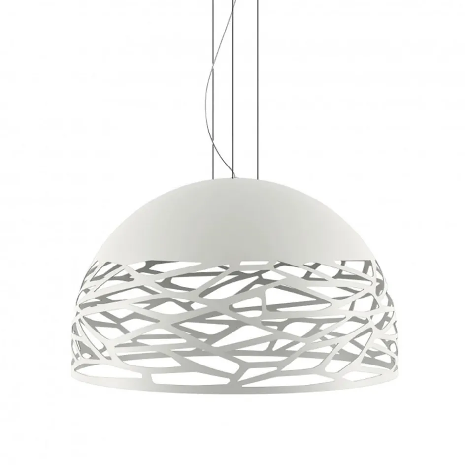 Hanglamp Kelly koepel 80cm wit>Straluma Discount