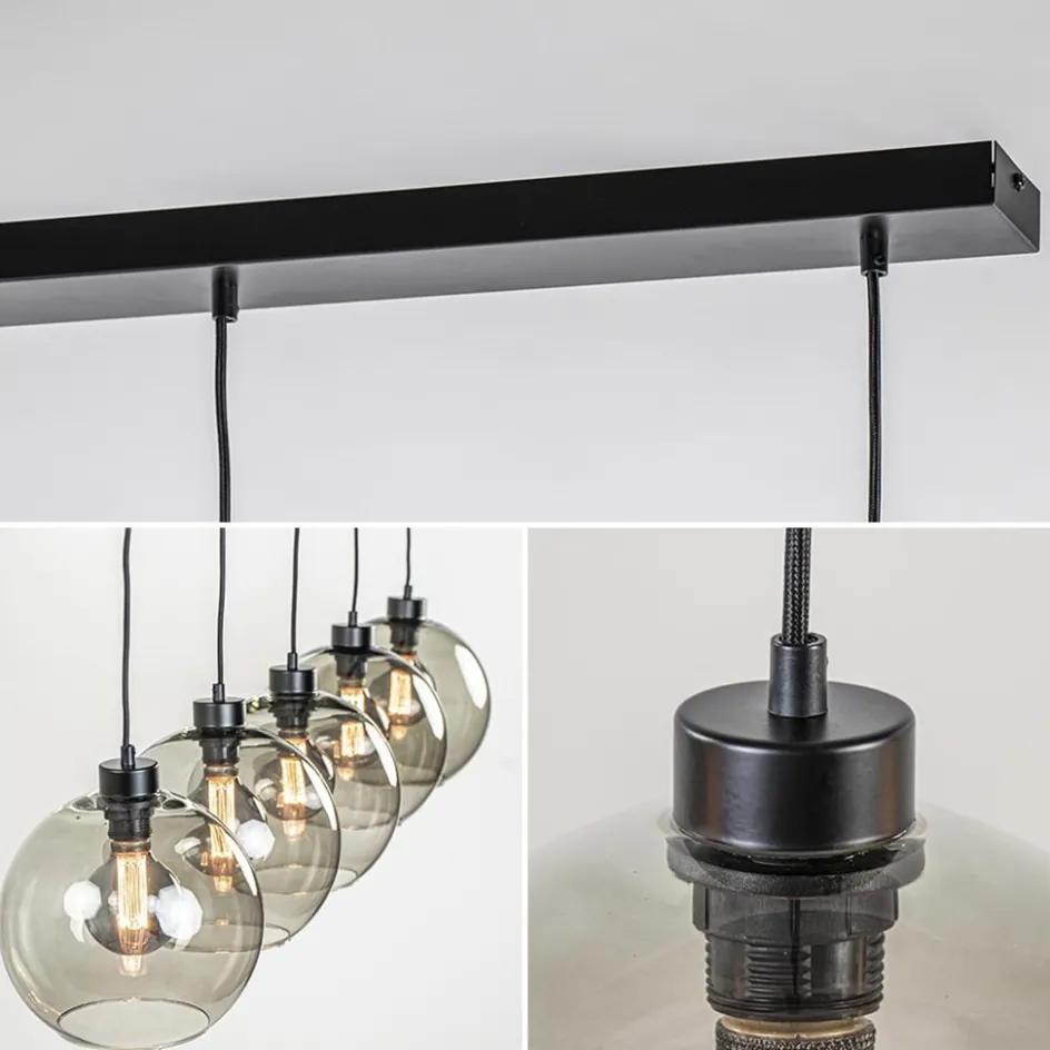 Hanglamp 5L balk + smoke glas 160cm>Straluma Discount