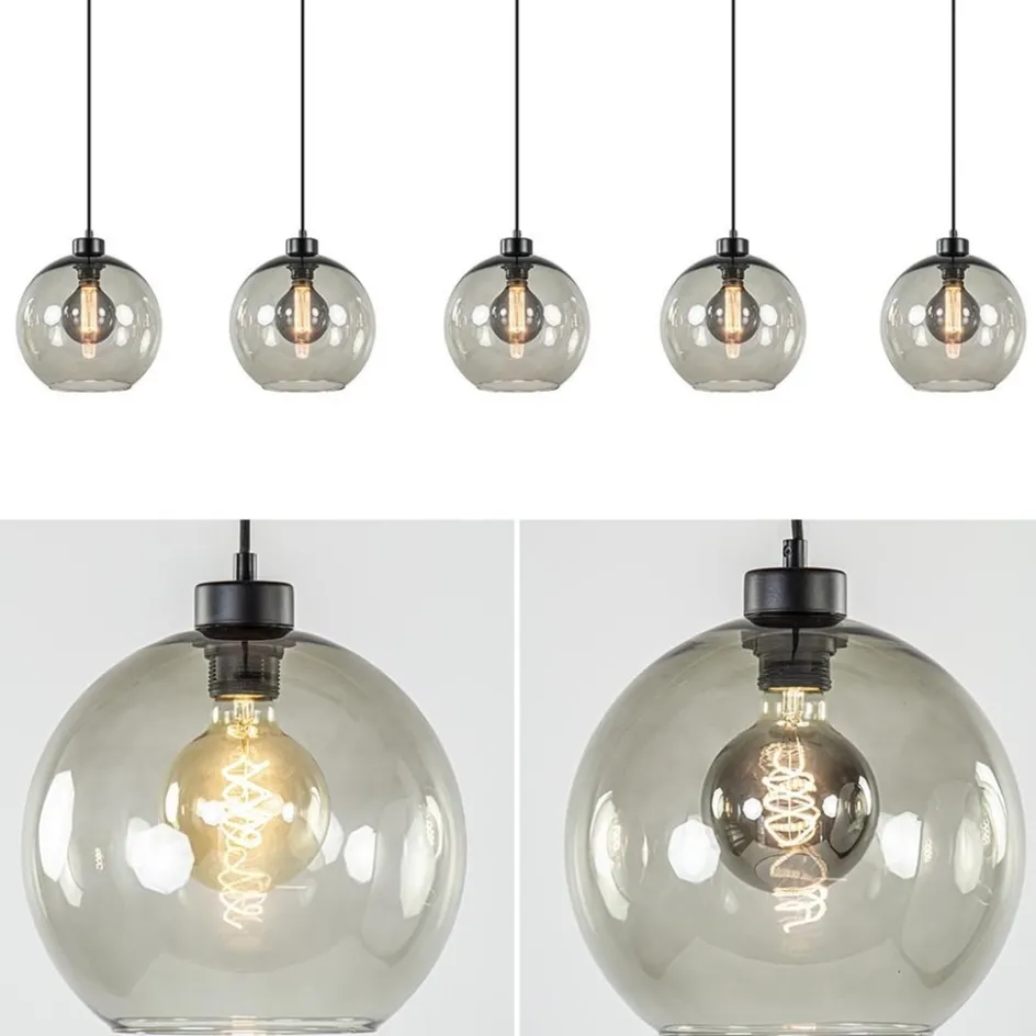 Hanglamp 5L balk + smoke glas 160cm>Straluma Discount
