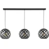 Hanglamp 3L balk bol zwart industrieel>Straluma Hot