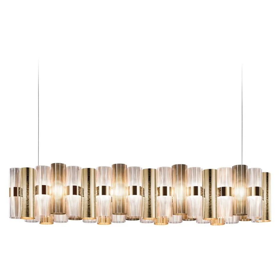 Hanglamp La Lollo linear 140 goud>Straluma New
