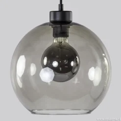 Hanglamp 3-lichts rond glas smoke 25 cm><noscript><img width=
