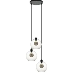 Hanglamp 3-lichts rond glas helder 25 cm>Straluma Hot