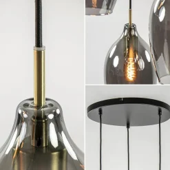 Hanglamp Lukaro 3-L antiek brons + smoke glas><noscript><img width=