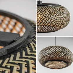 Hanglamp Maze bamboe/zwart 60cm><noscript><img width=