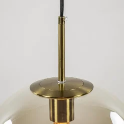 Hanglamp Medina satin gold/amber glas 30cm><noscript><img width=