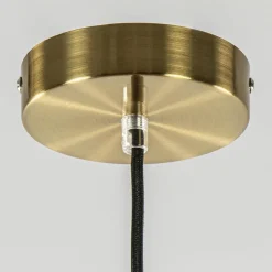 Hanglamp Medina satin gold/amber glas 40cm><noscript><img width=