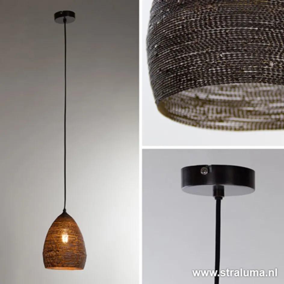 Hanglamp Nayla zwart/matgoud>Straluma New