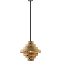 Hanglamp Oaknut hout 7 ringen>Straluma Outlet