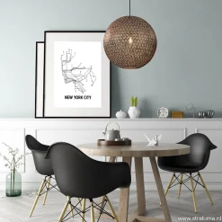 Hanglamp Oronero bol zwart/goud 60cm><noscript><img width=