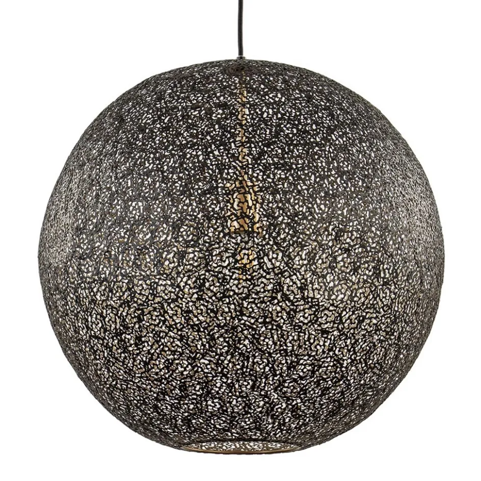 Hanglamp Oronero bol zwart/goud 50cm>Straluma Online