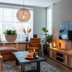 Hanglamp Oronero bol zwart/goud 50cm><noscript><img width=