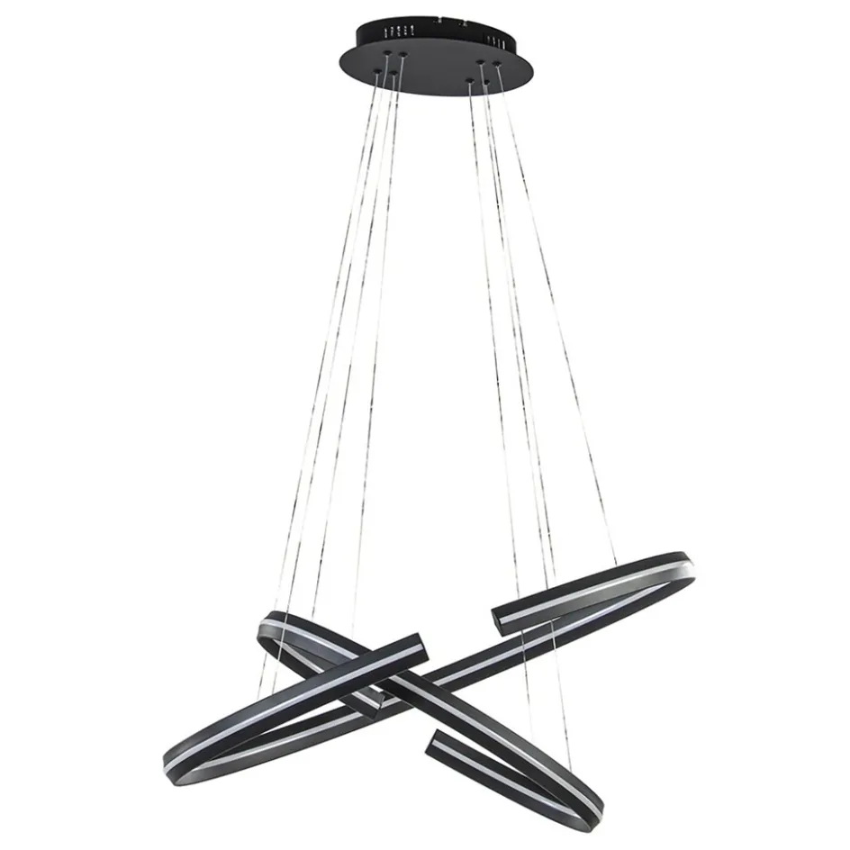 Hanglamp ovaal dubbel zwart>Straluma Clearance