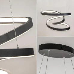 Hanglamp ovale ringen mat zwart><noscript><img width=