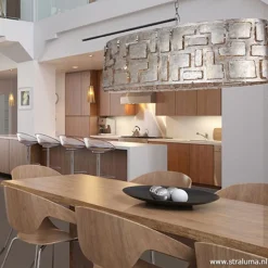 Hanglamp Pablo ovaal ambachtelijk zilver><noscript><img width=