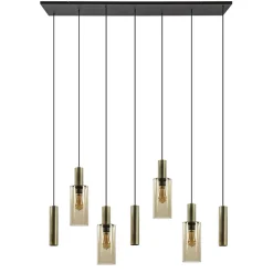 Hanglamp Perugia 7L brons/zwart>Straluma Online