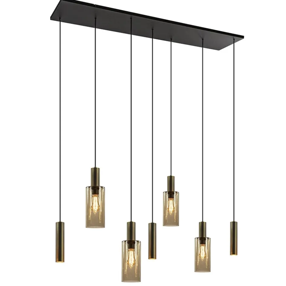 Hanglamp Perugia 7L brons/zwart>Straluma Online