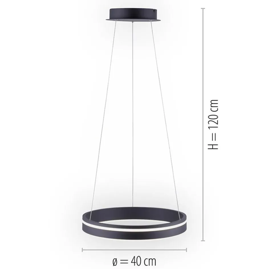 Hanglamp Q-Vito 40 zwart + afst.bed.CCT>Straluma Discount