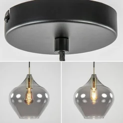 Hanglamp Rakel 27cm antiek brass+smoke glas><noscript><img width=