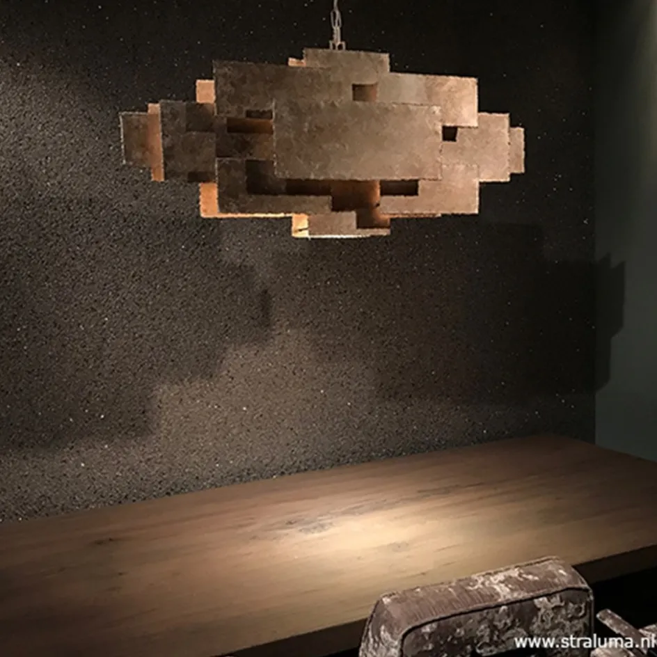 Hanglamp rechthoek speels antiek zilver>Straluma Discount