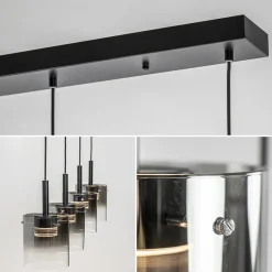 Hanglamp Salerno 4L zwart/gradient smoke><noscript><img width=