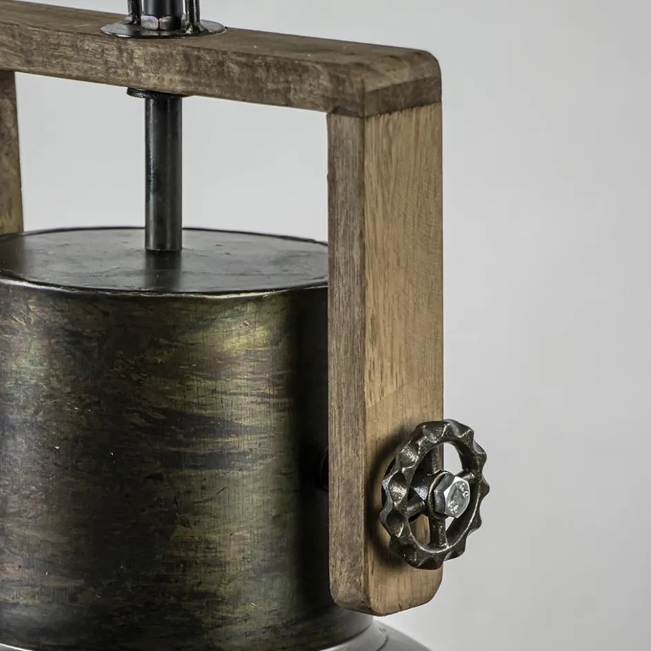 Hanglamp Shelly industrieel bruin/hout>Straluma Online