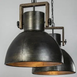 Hanglamp Shelly 2-lichts brons/hout><noscript><img width=