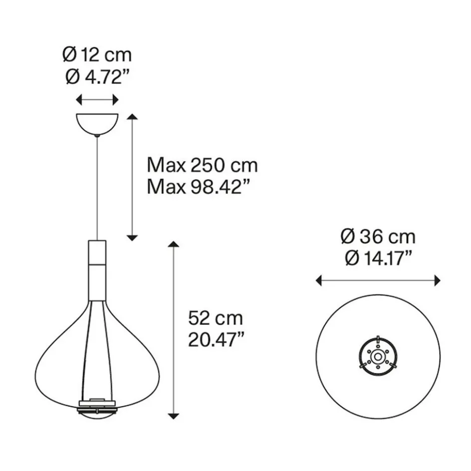 Hanglamp Sky-Fall groot transparant>Straluma Hot