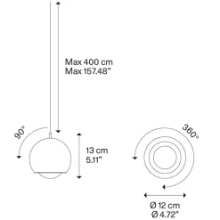 Hanglamp Spider champagne 12cm>Straluma
