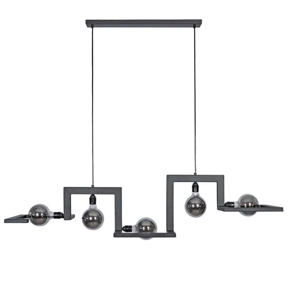 Hanglamp Tortona 5L zwart 150cm>Straluma Best