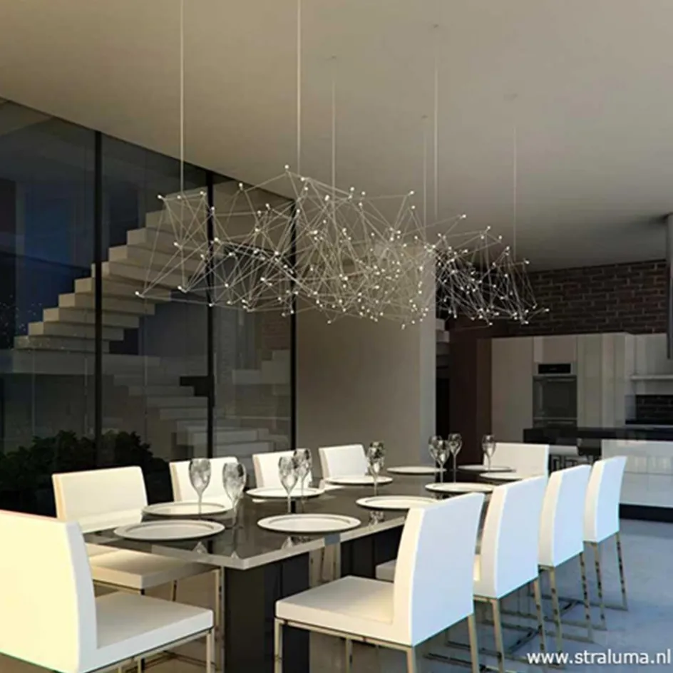 Hanglamp Universe staal 125+2x downlight>Straluma New