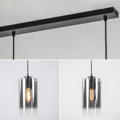 Hanglamp Ventotto 3l zwart/smoke glas><noscript><img width=